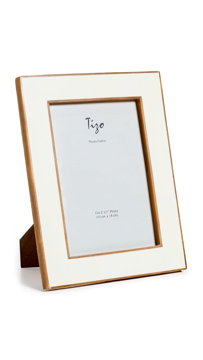 Natural White Faux Bone Resin 5x7 Bohemian Frame