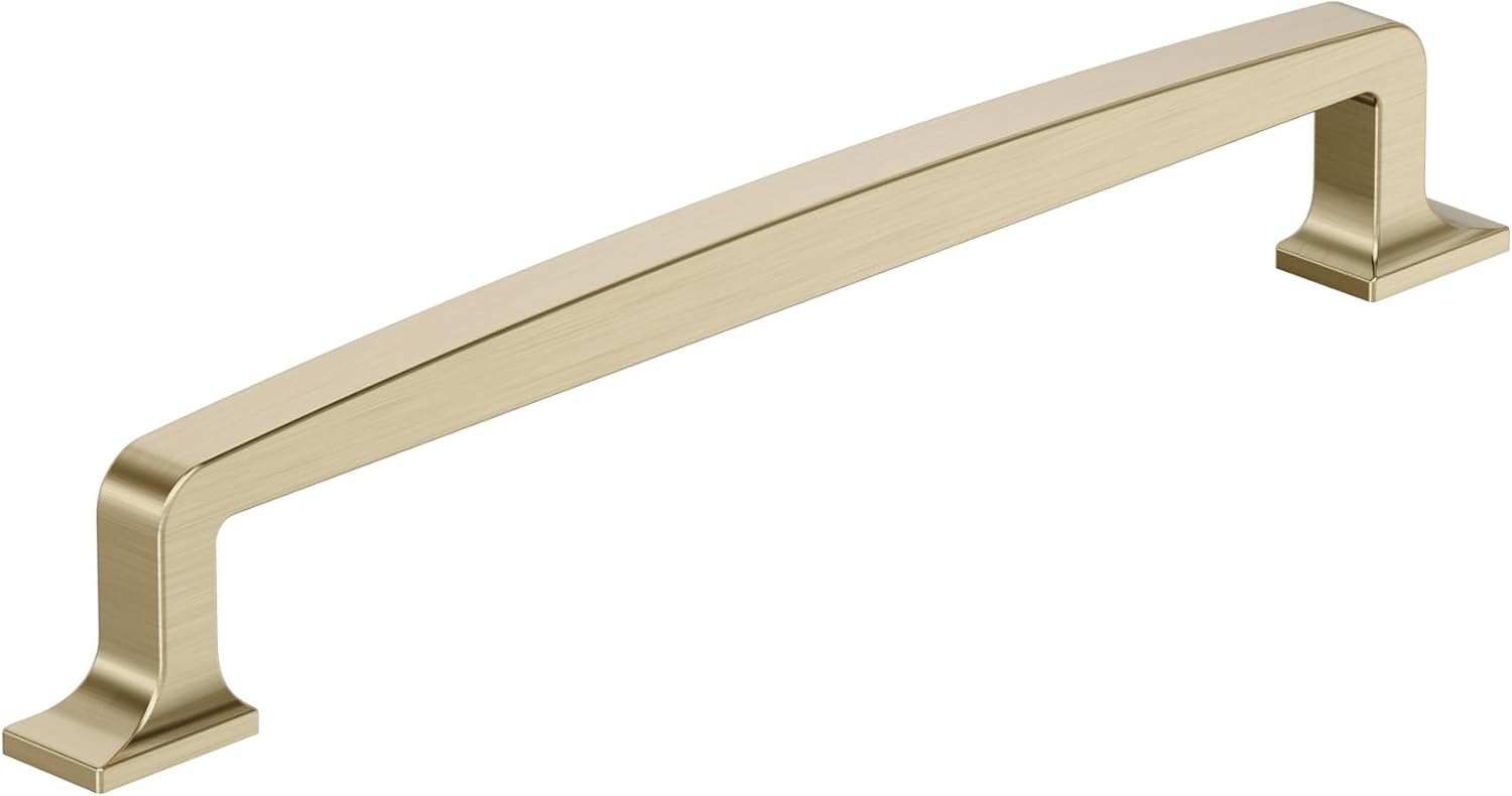 Amerock Westerly 7-9/16 inch (192mm) Center-to-Center Golden Champagne Cabinet Pull