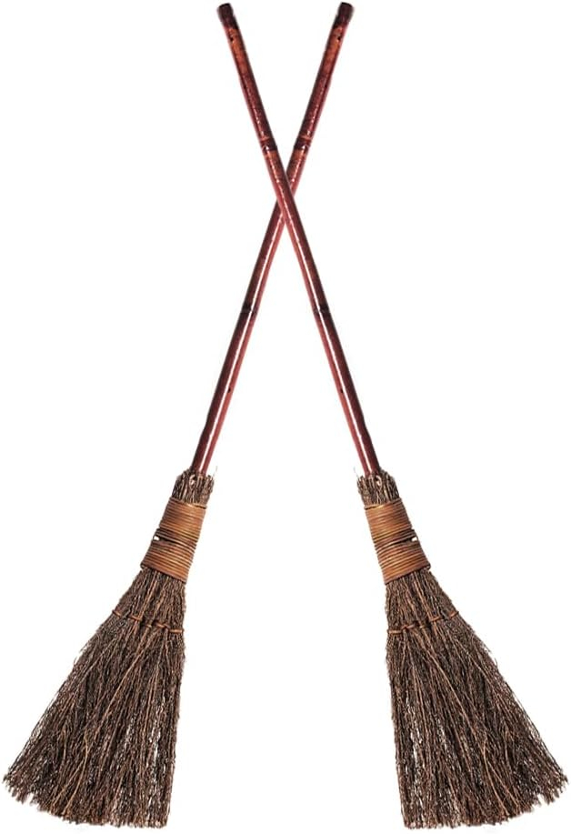 36 in. Classic Cinnamon Bamboo Handle Scented Broom (2-Pack)
