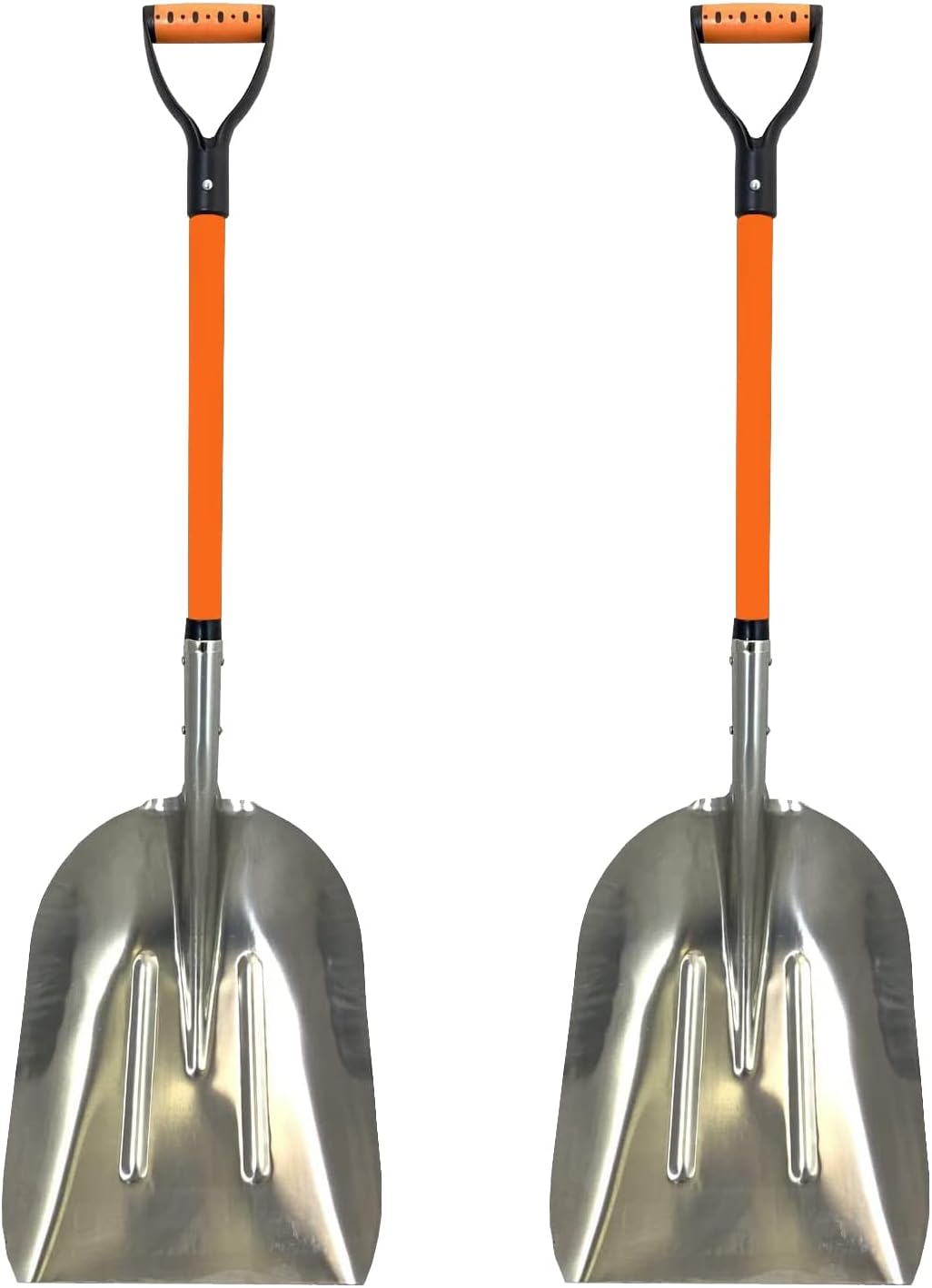 Ashmanonline Aluminium 48 Inch Snow Shovel with Large Head and Durable Handle (2 Pack)