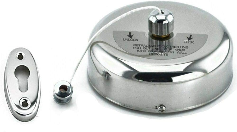 Silver Stainless Steel Retractable Indoor/Outdoor Clothes Line