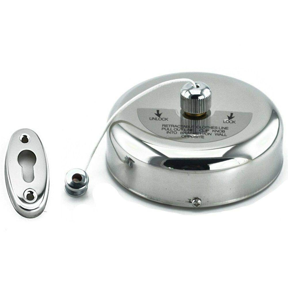 Silver Stainless Steel Retractable Indoor/Outdoor Clothes Line
