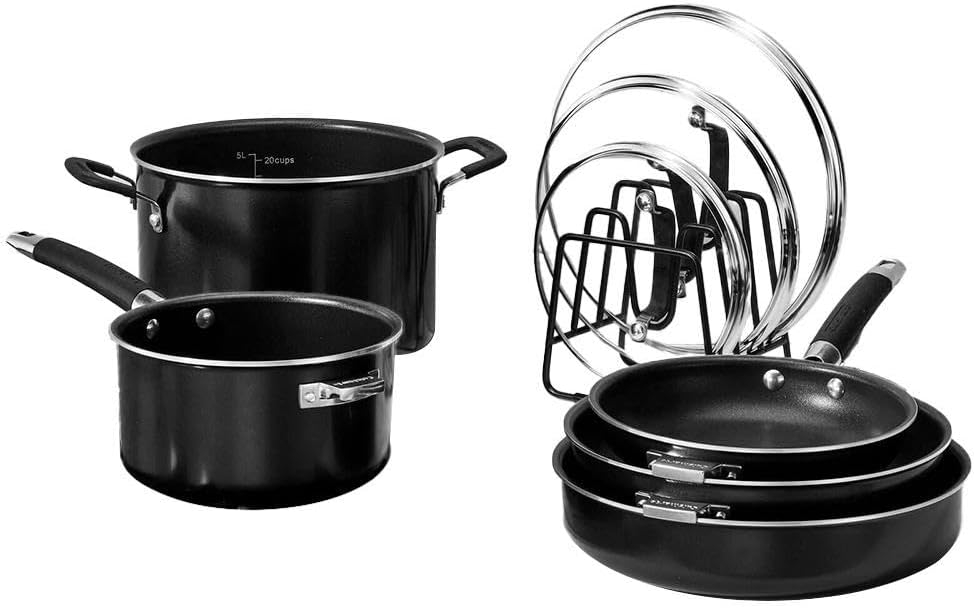 Cuisinart SmartNest Nonstick Aluminum 9-Piece Set (Black)