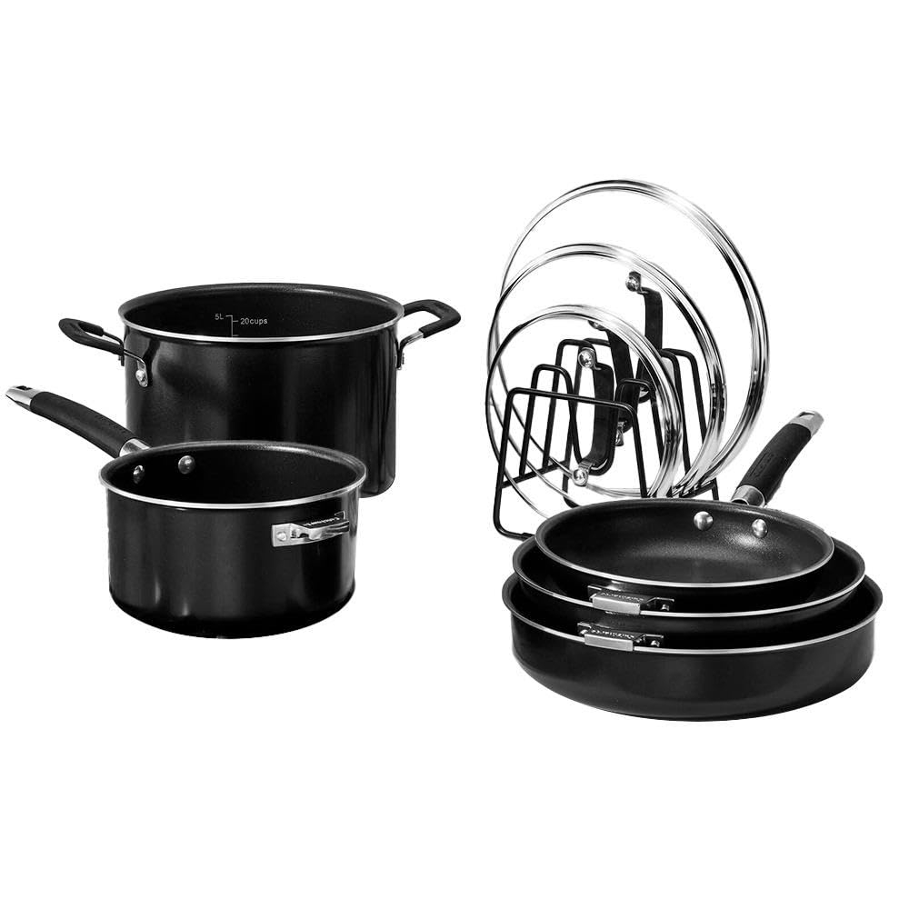 Cuisinart SmartNest Nonstick Aluminum 9-Piece Set (Black)