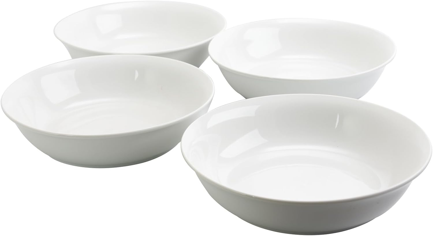 Gibson Home 8.75 Inch White Ceramic Pasta Bowls, Set of 2