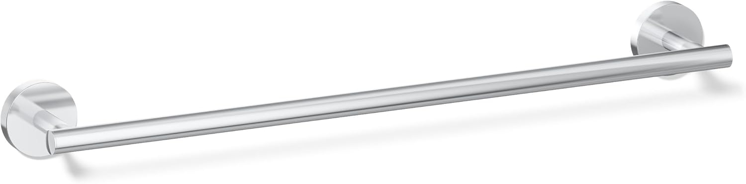 Elate Wall Mounted Round Towel Bar, Metal Wall-Mounted Towel Holder