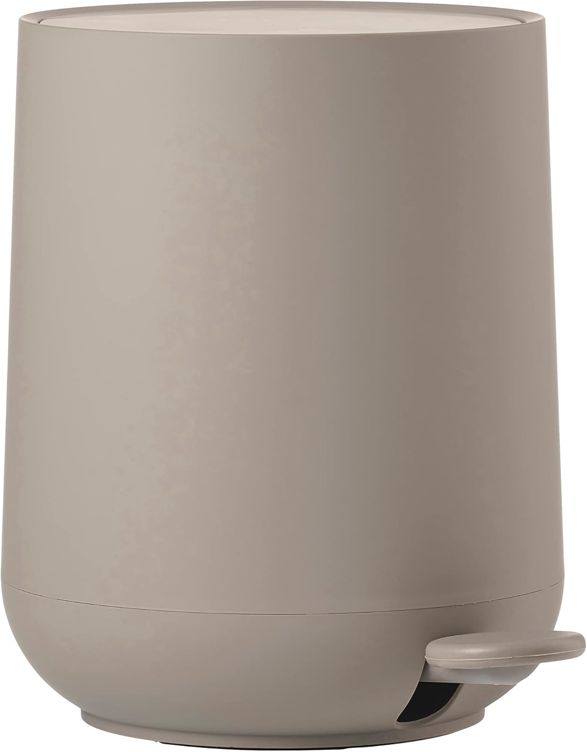 Taupe 3-Liter Plastic Pedal Waste Bin for Bathrooms