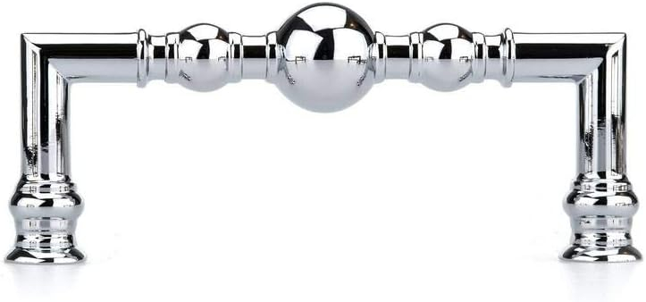Richelieu Hardware BP878996140 Firenze Collection 3 3/4-inch (96 mm) Center-to-Center Chrome Traditional Round Cabinet and Drawer Pull Handle for Kitchen, Bathroom, and Furniture