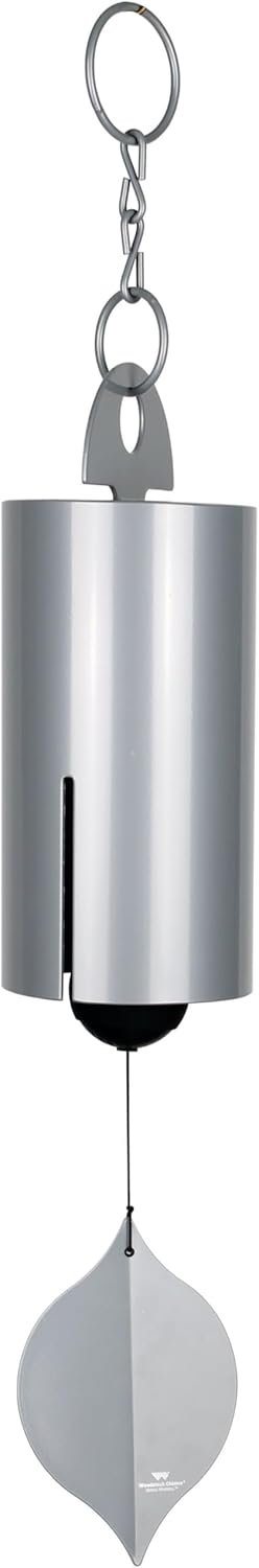 Woodstock Windchimes Heroic Windbell Harbor Gray, Wind Chimes For Outside, Wind Chimes For Garden, Patio, and Outdoor Décor, 40"L