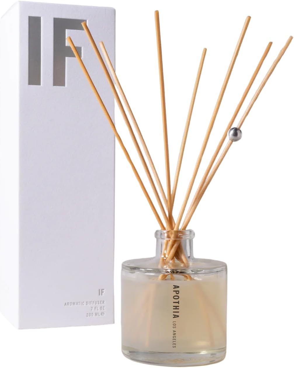 IF Aromatic Diffuser | Modern White Floral & Citrus | Premium Essential Oils | Up to 12 Months | 7 oz | 200 ml | Small Batches for Luxury Quality in Elegant Glass Bottle