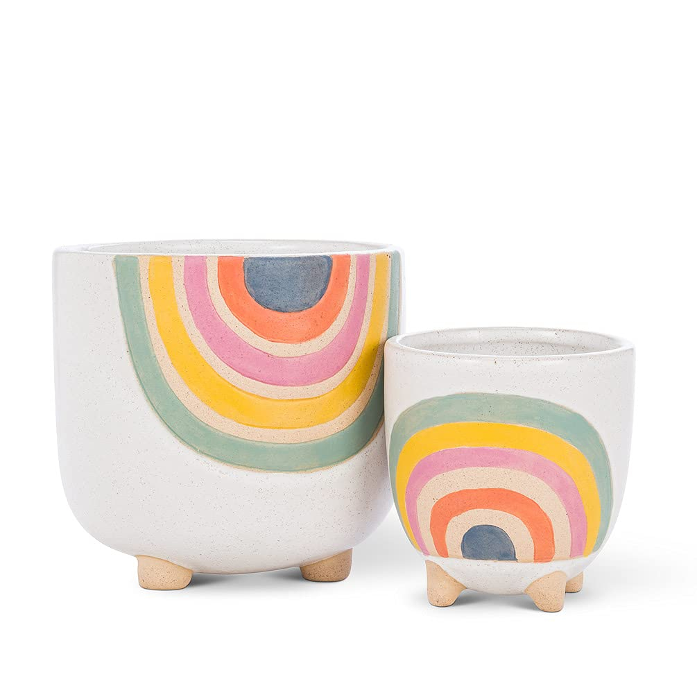 Abbott Collection Small Rainbow Planter with Legs, 4" H