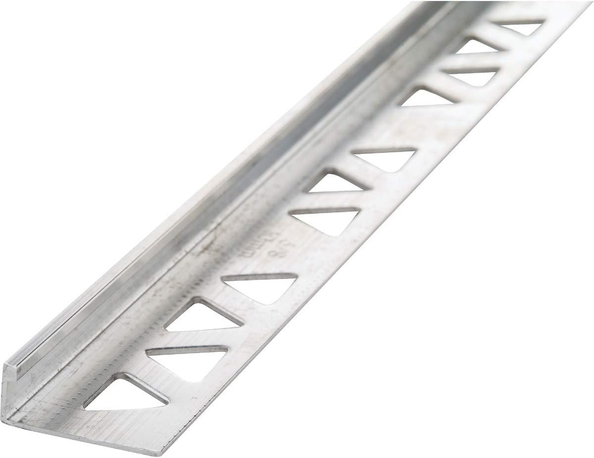 M-D Building Products 31397 3/8 in. x 96 in. Mill Aluminum Tile Edge