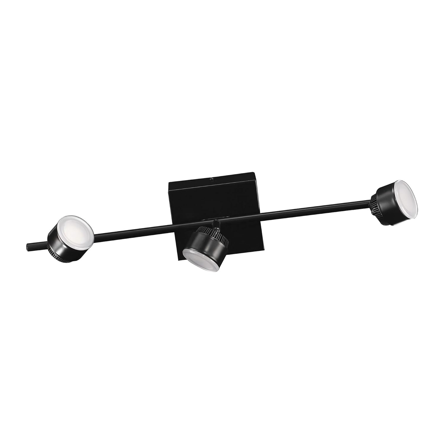 EGLO Armento - 3 Lt LED Fixed Track Light w/a Black Finish and Black Adjustable Shades
