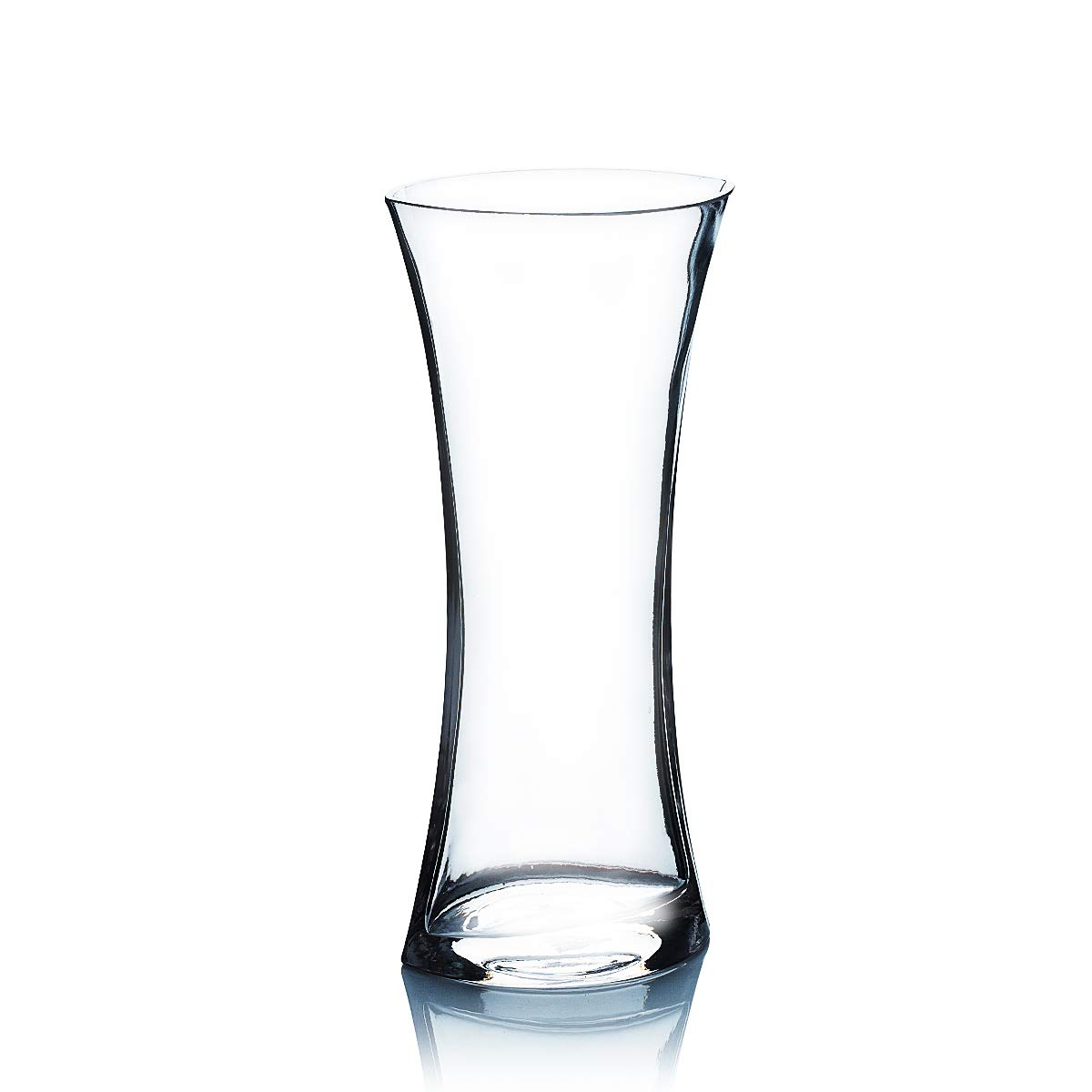 CC Home Furnishings 10" Clear Solid Flared Glass Vase