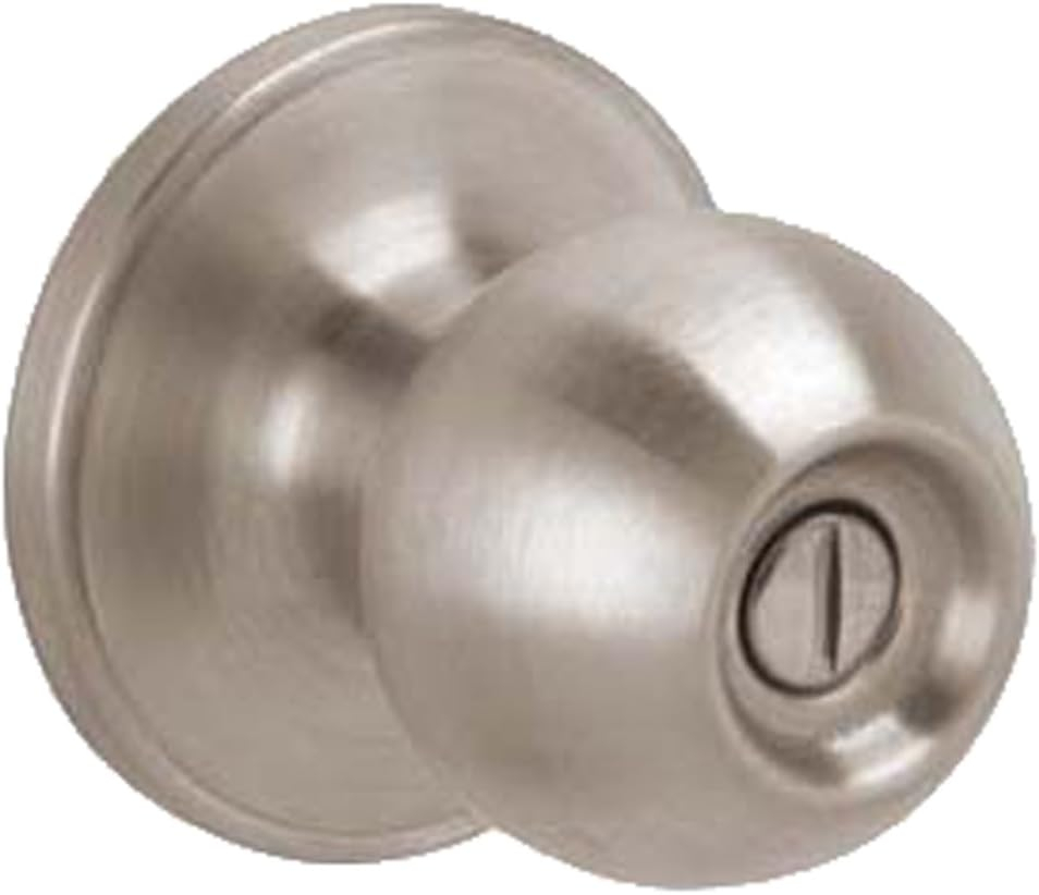 Antique Pewter Brass Door Knob with Turn Button Lock