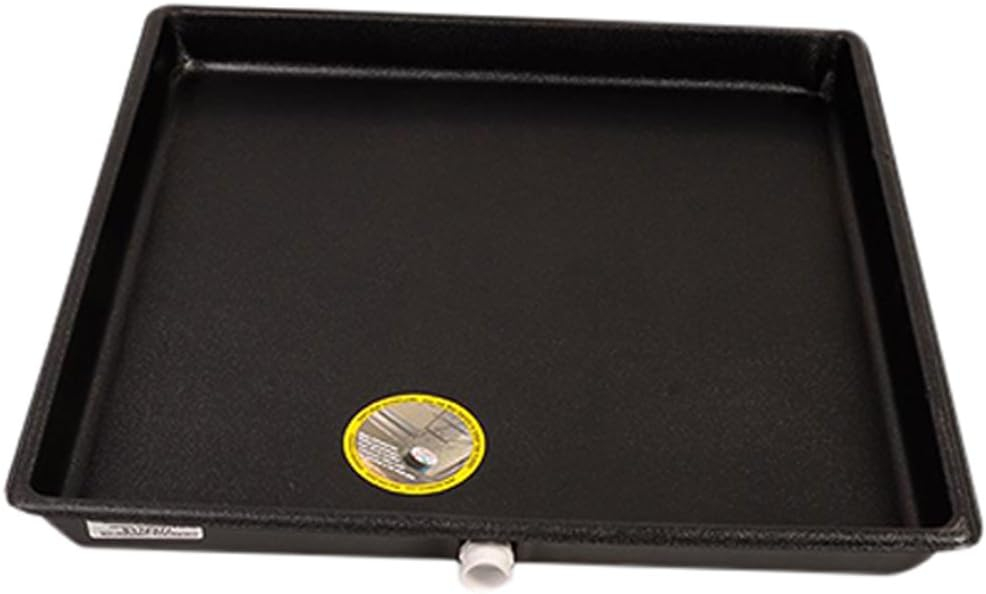 Black 24 x 24 Durable ABS Plastic Condensate Drain Pan