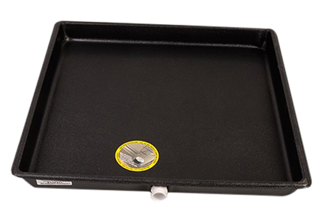 Black 24 x 24 Durable ABS Plastic Condensate Drain Pan