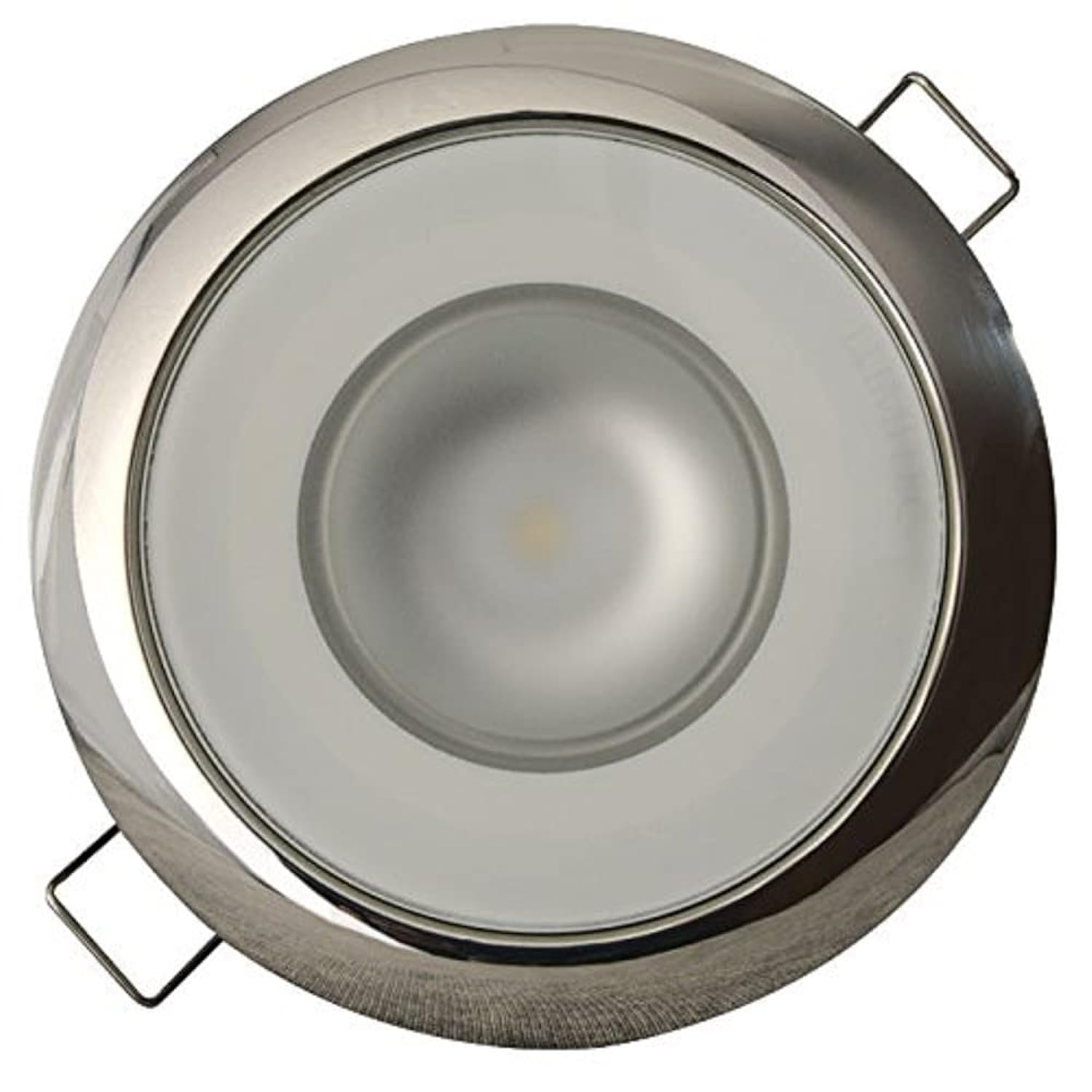 Lumitec Mirage - Flush Mount Down Light - Glass Finish/Polished SS Bezel - White Non-Dimming