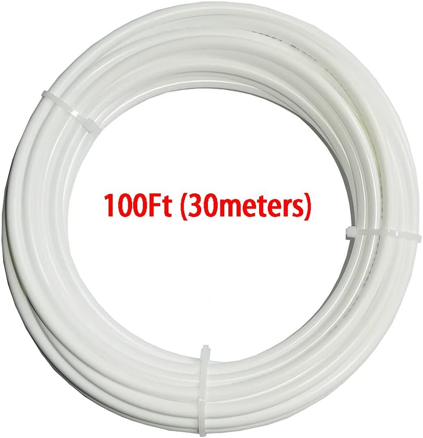 White 1/4 Inch 100 Feet RO Water Tubing Hose Pipe