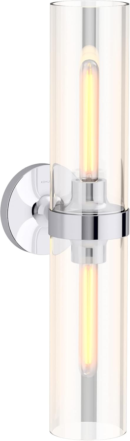 Purist™ 2 Light Indoor Bathroom Vanity Light Fixture, UL Listed