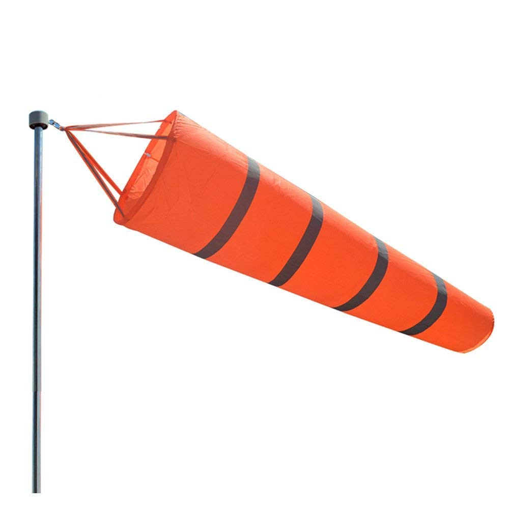 Airport Windsock Rip-stop Outdoor Rainbow Wind Measurement Sock Bag with Reflective Belt(30" 40" 60") (60")