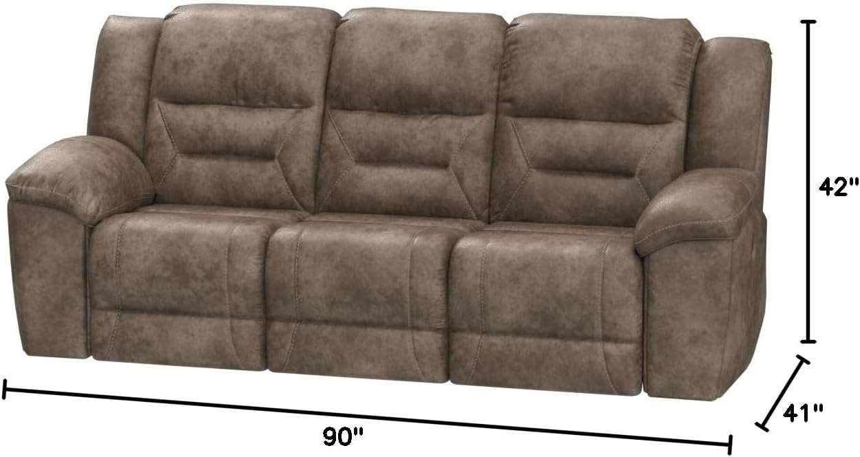 Signature Design by Ashley Stoneland Reclining Sofa in Light Brown