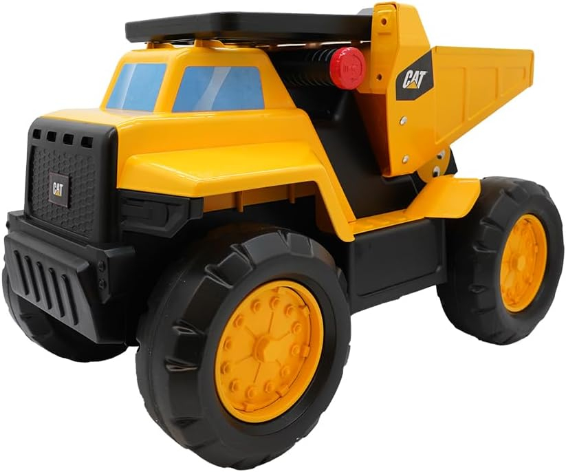 CAT Construction Toys, Play and Ride Transforming Steel Dump Truck - Ride On or Classic Play - Real Working Dump Bin - Ideal for 18 months -Built to Last