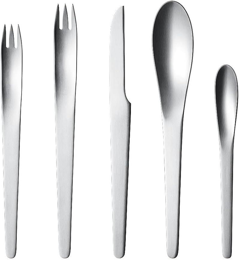 Georg Jensen Arne Jacobson 5 Piece Flatware Set, Service for 1 & Reviews | Wayfair