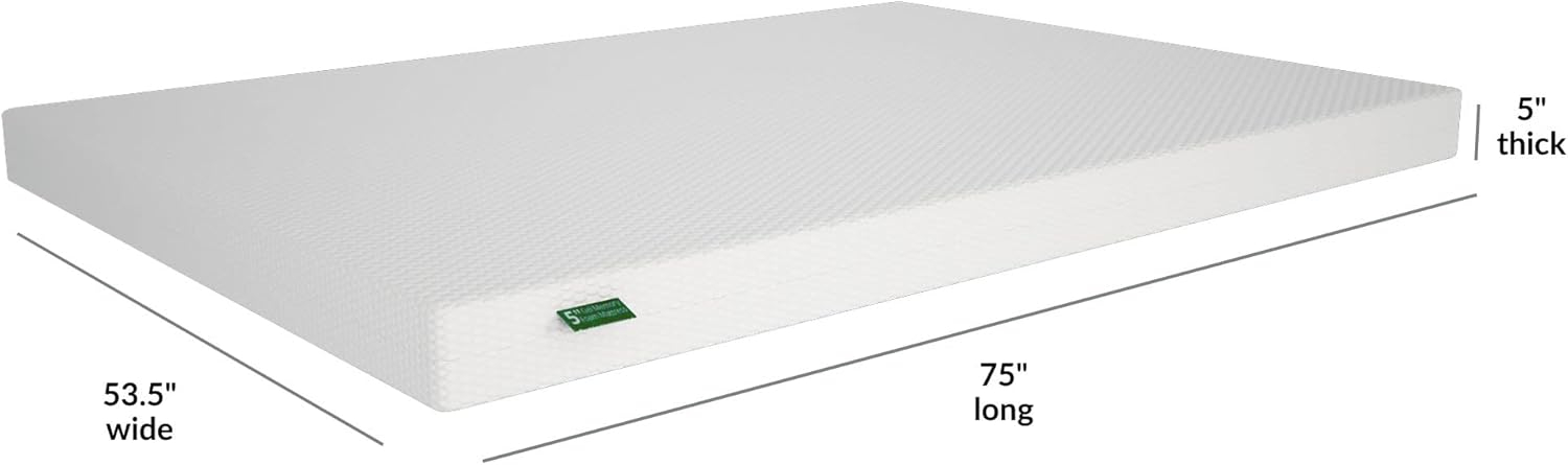 Full Size White Memory Foam Mattress with Breathable Cotton Cover