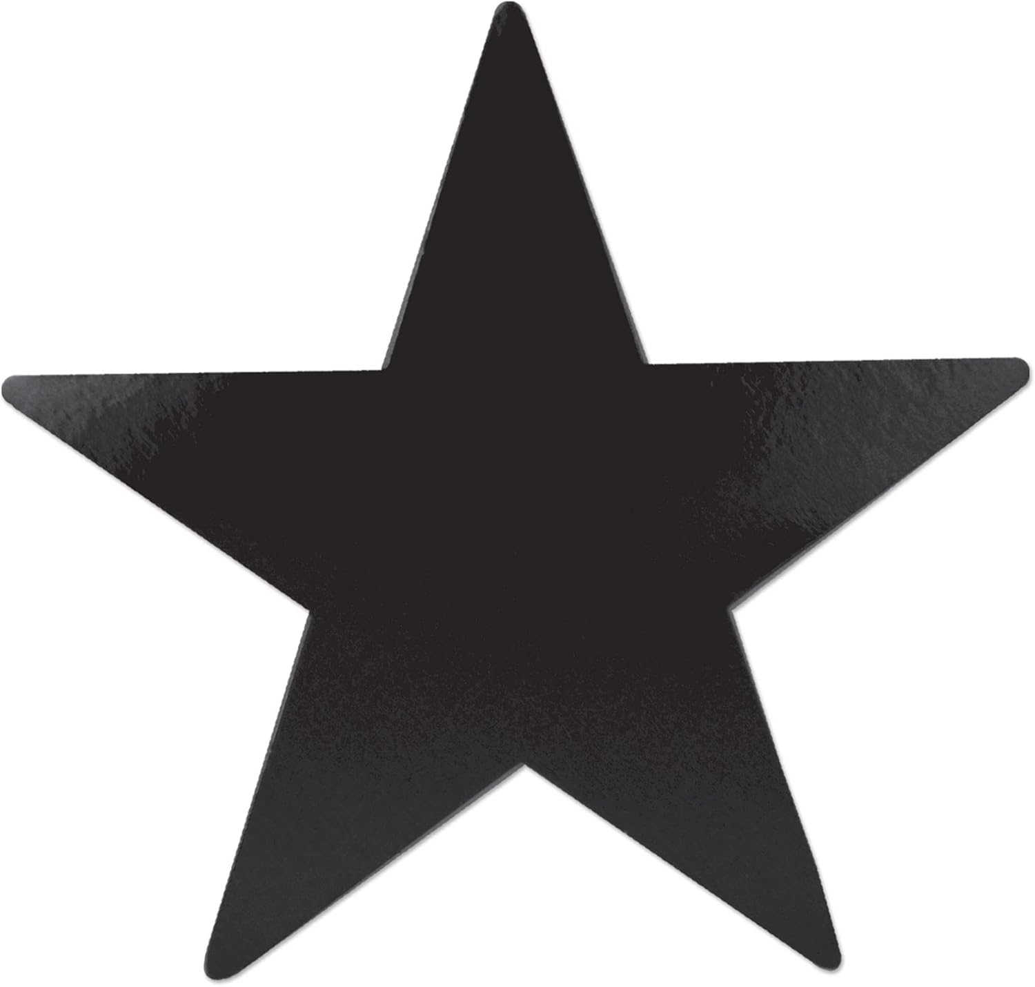 Beistle 24-Pack Foil Black Star Cutouts, Awards Night Party Decorations for Occasions, Celebrations & Events, Star Theme Decor for Wall & Table, 15”
