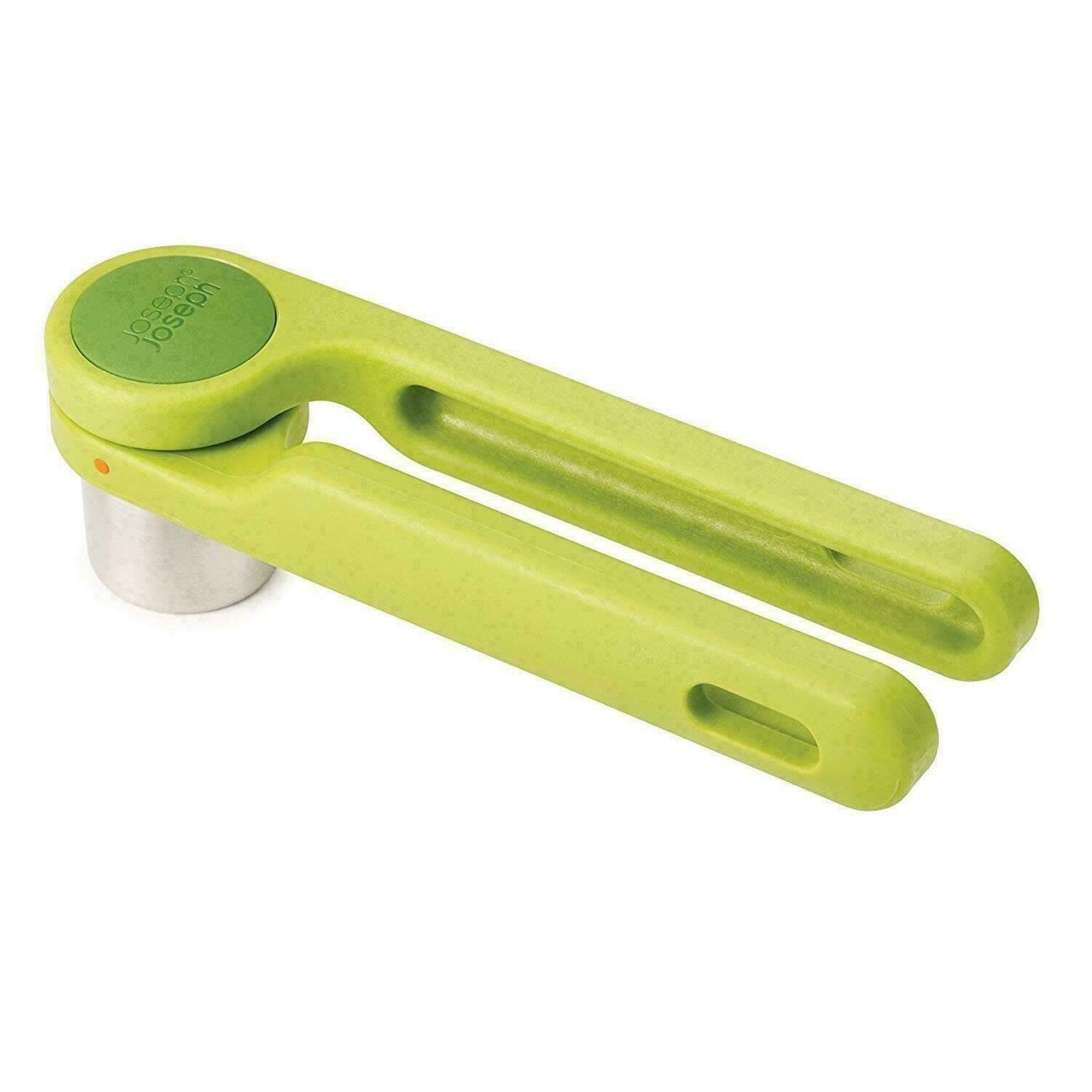 Green Ergonomic Twist-Action Stainless Steel Garlic Press