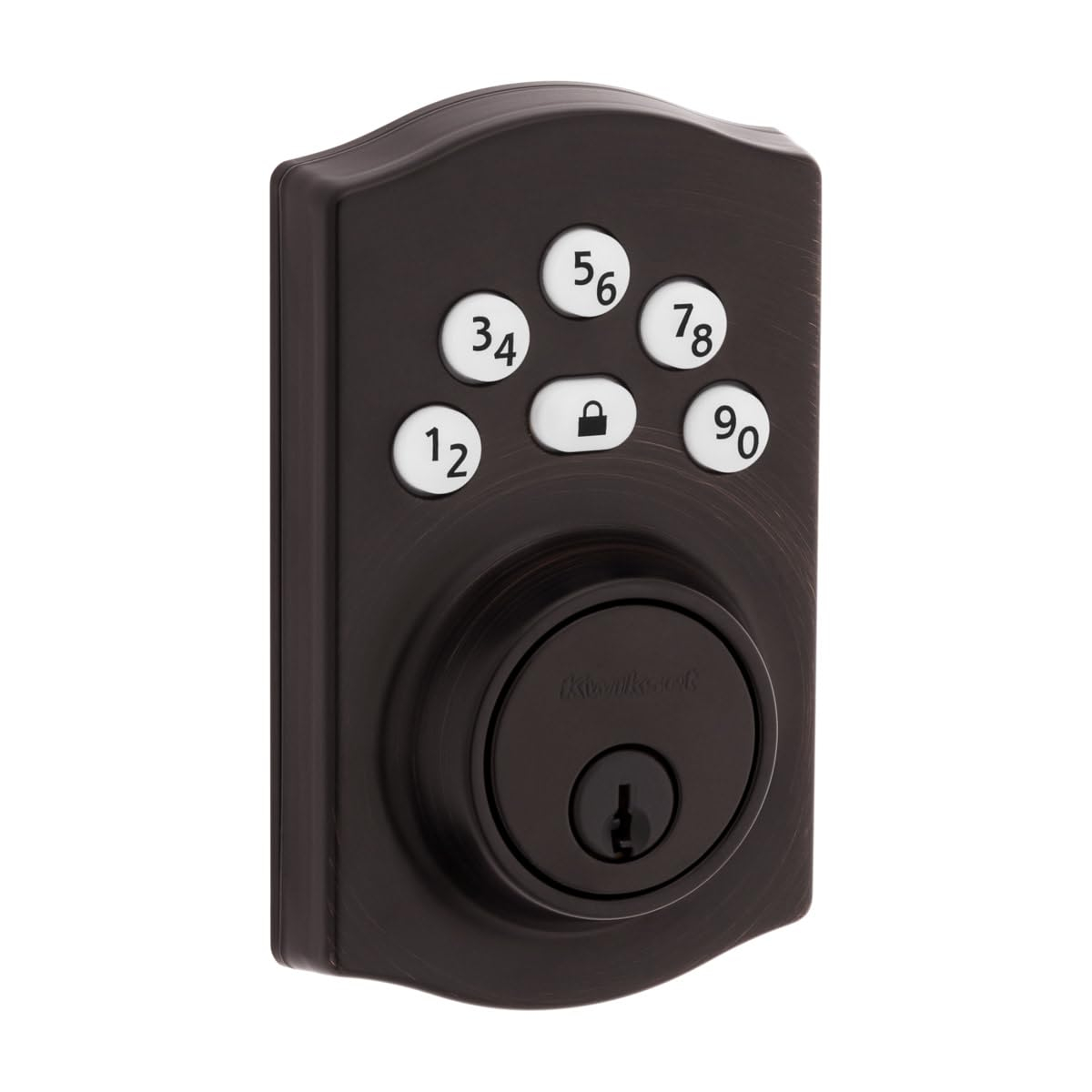 Kwikset 9240TRL-11P Traditional Powerbolt Electronic SmartCode Deadbolt with RCAL Latch and RCS Strike Venetian Bronze Finish