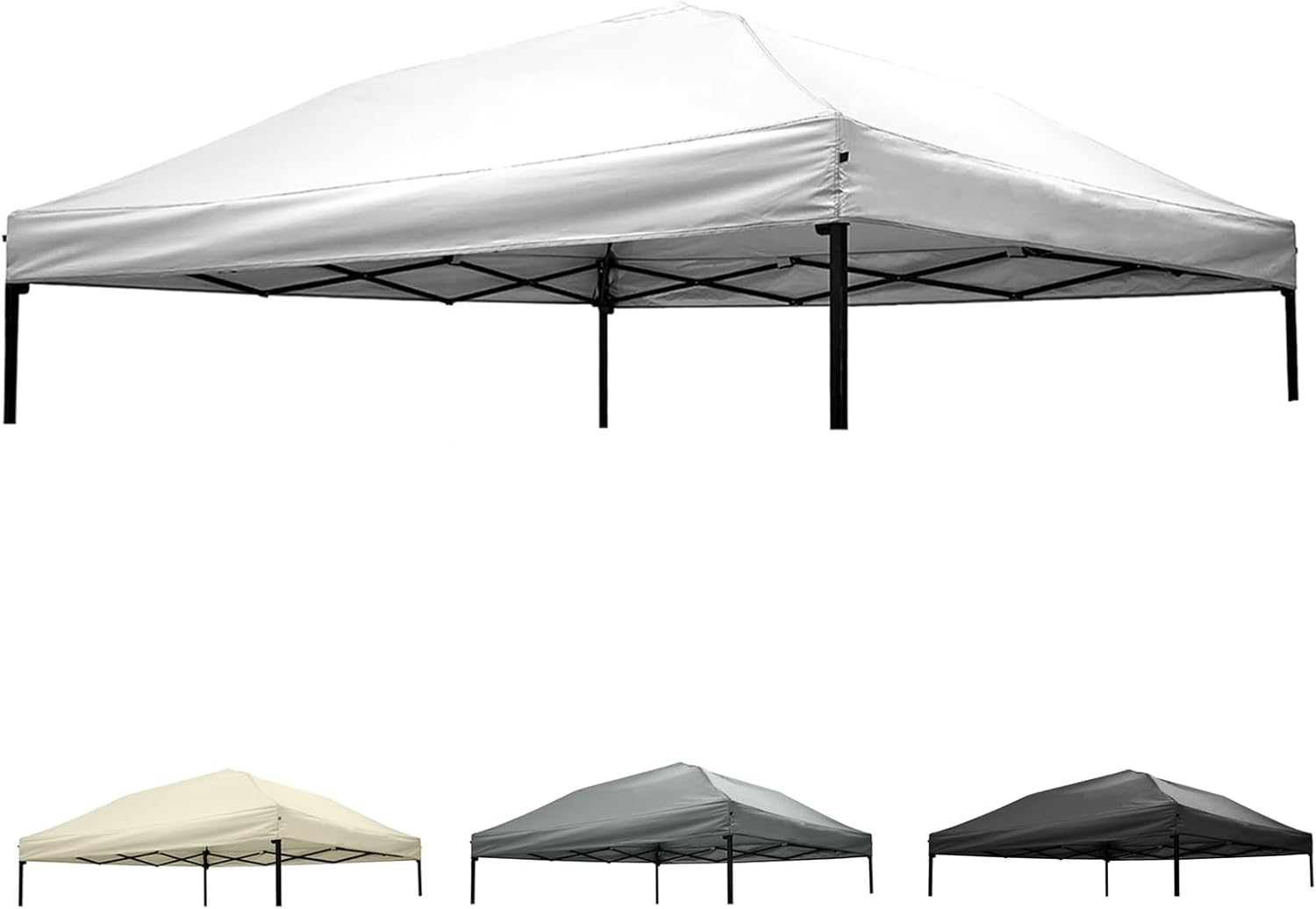 10x10 Canopy Replacement top,10x10ft Pop Up Canopy Top Cover,Silver Coated Replacement Canopy top for Straight Leg Canopy Frame,Beige(1 PCS Top Cover Only)