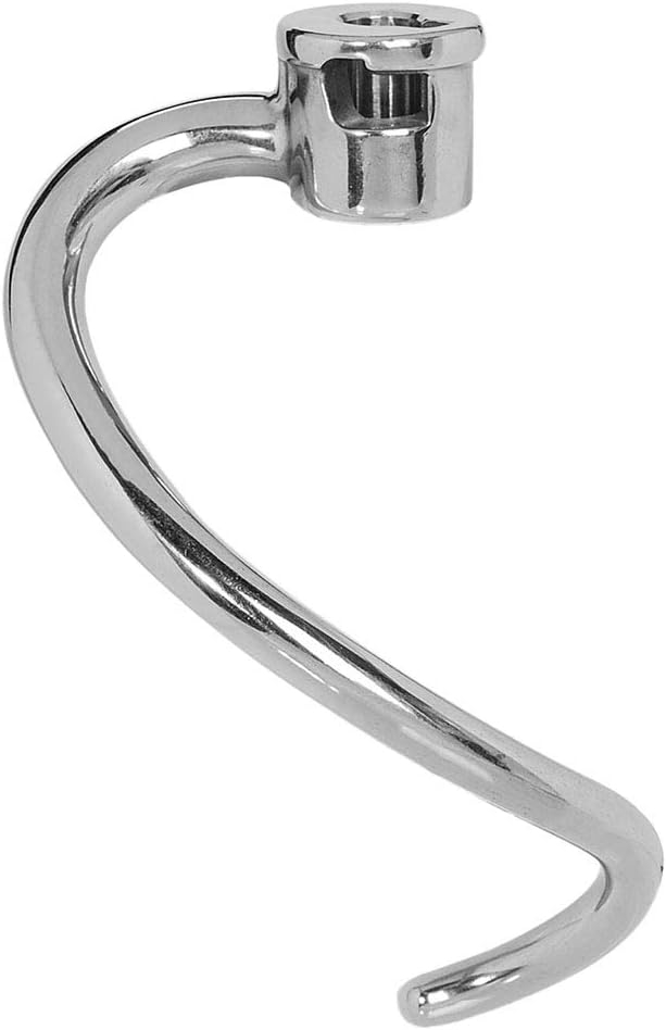 Stainless Steel Dough Hook Replacement for KSMC7QDH Mixing Head 7 Quart Attachment Compatible with KSM7990, KSM7581 Mixer Parts Accessories