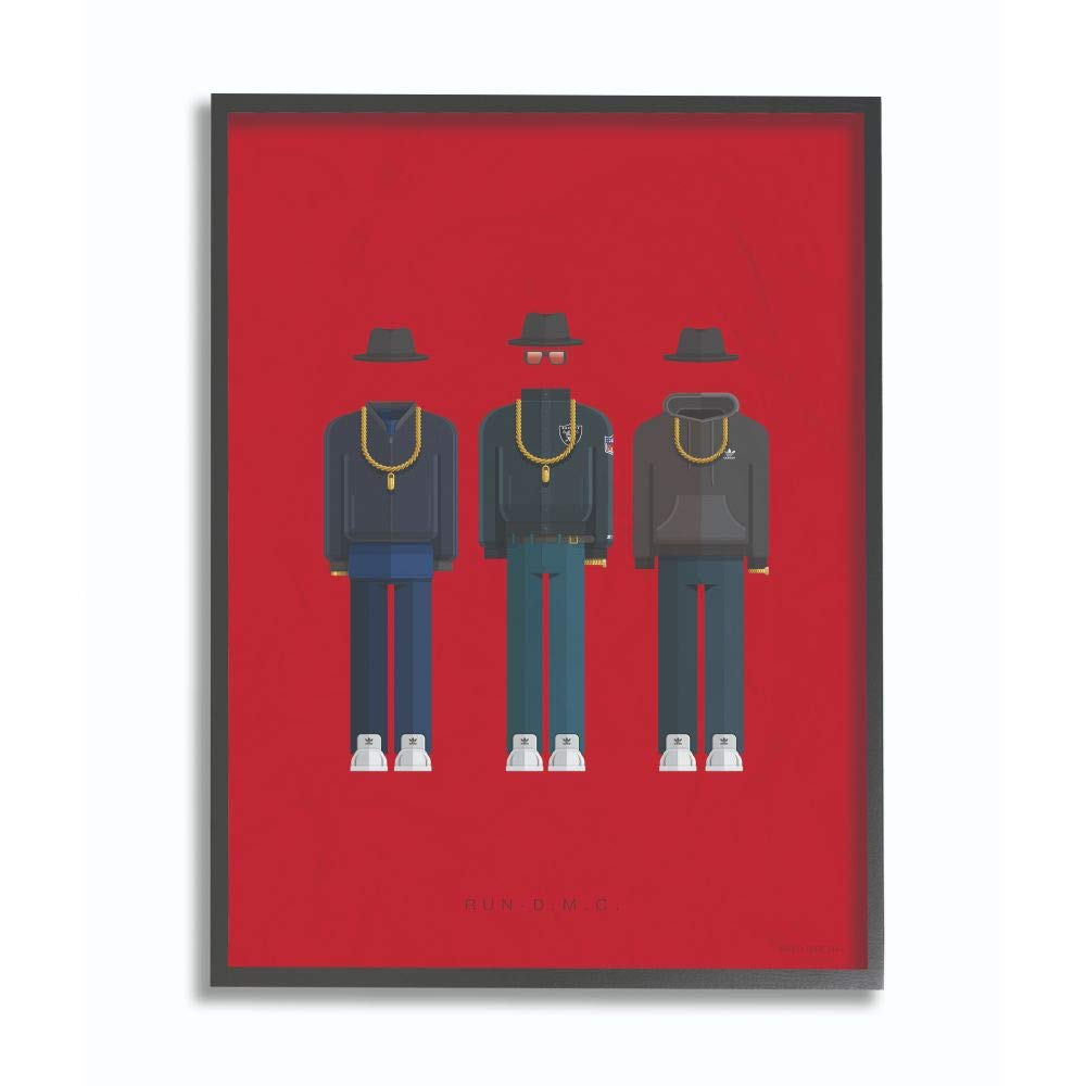 Stupell las Industrias Ejecutan Personajes de Personas Famosas de DMC, Diseño de Moda, Arte de Pared Enmarcado por Fred Bircal
