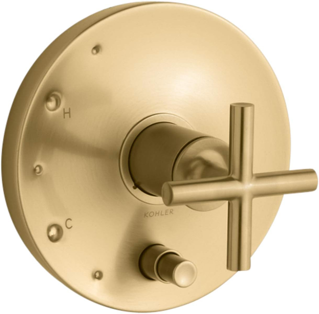 Purist Kohler Rite-Temp Valve Trim with Cross Handle