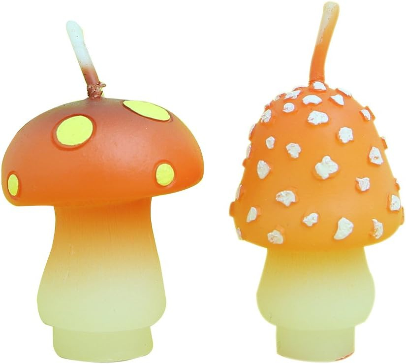 Birthday Candles Mushroom Candles for Party Supplies and Wedding Favor