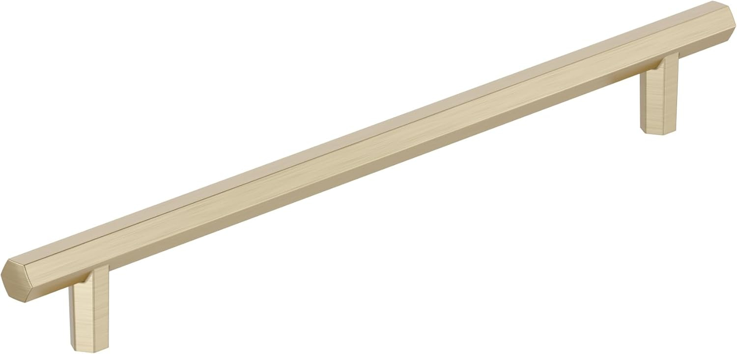 Amerock Caliber 8-13/16 inch (224mm) Center-to-Center Golden Champagne Cabinet Pull