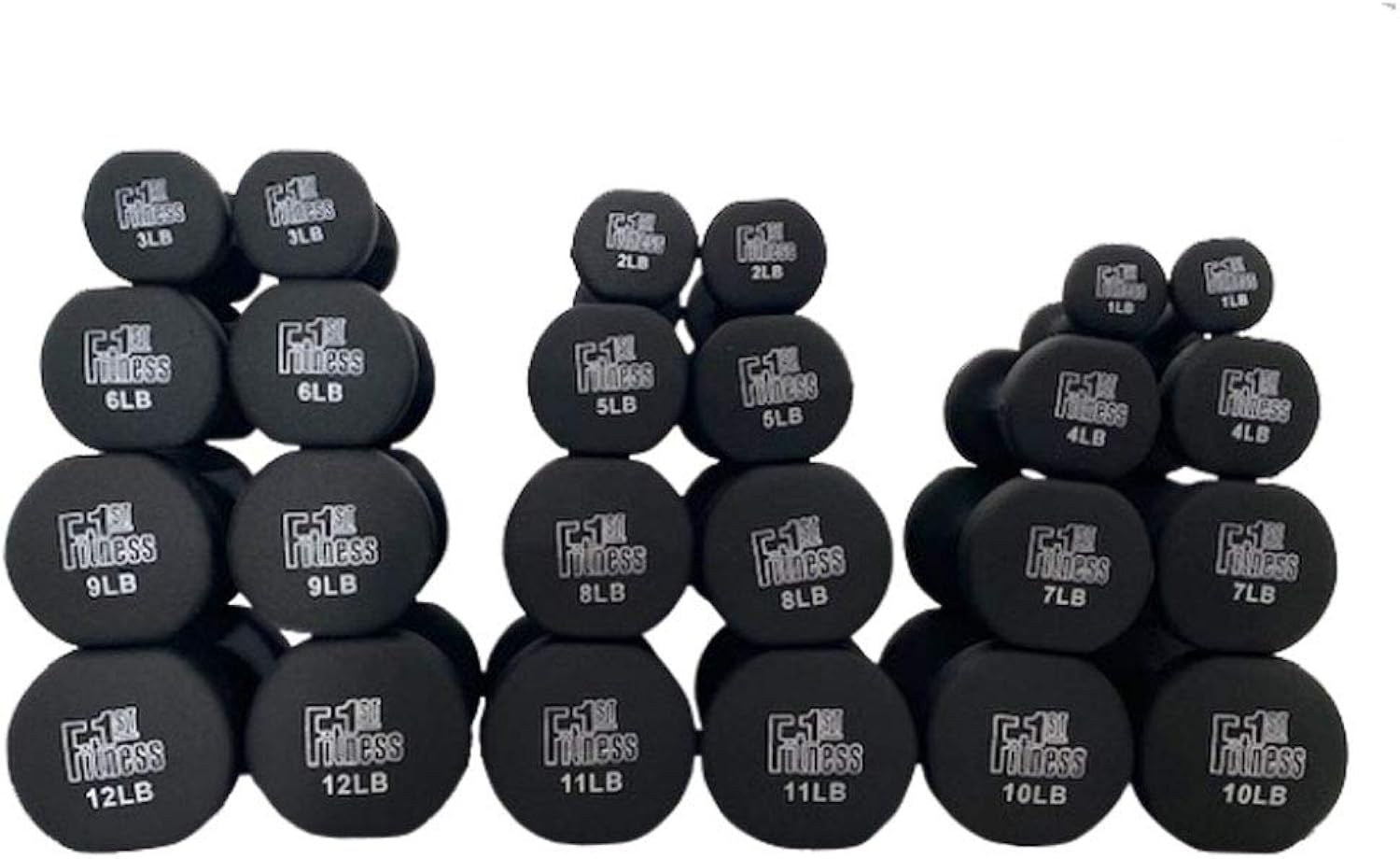 Fitness First Neoprene Dipped Dumbbell Pair (1-12 lbs), 4 lbs