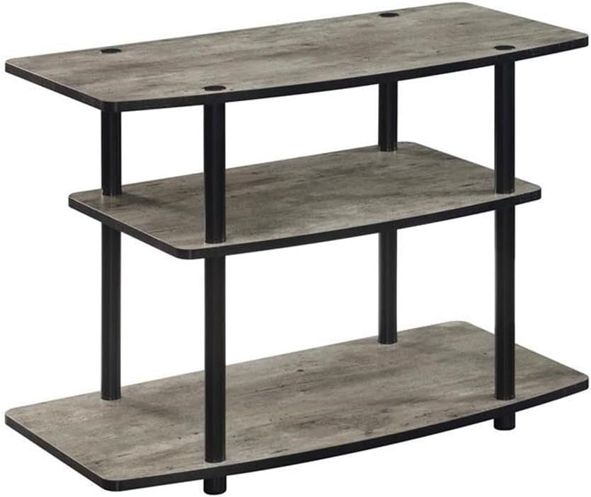 Convenience Concepts Designs2Go No Tools 3 Tier TV Stand, Faux Birch/Black
