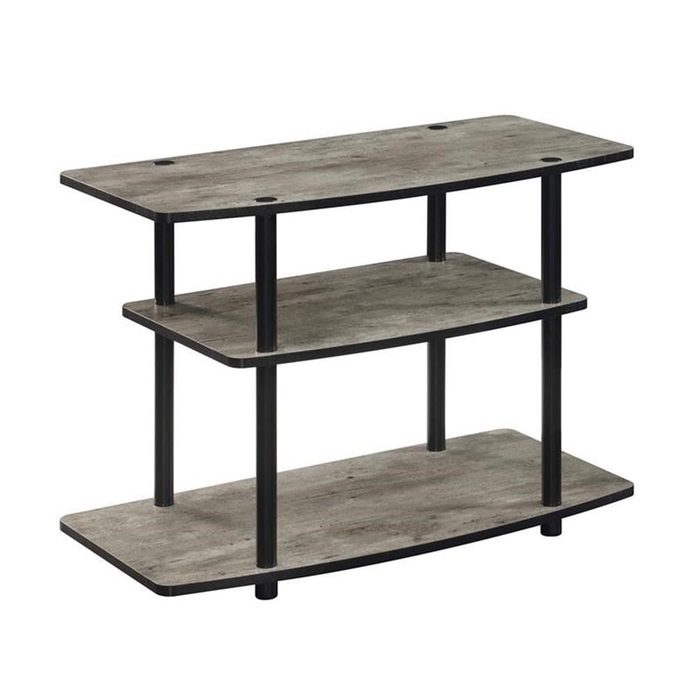 Convenience Concepts Designs2Go No Tools 3 Tier TV Stand, Faux Birch/Black