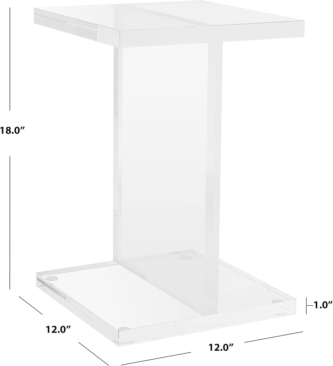 Jennabeth Clear Acrylic Rectangular Accent Table