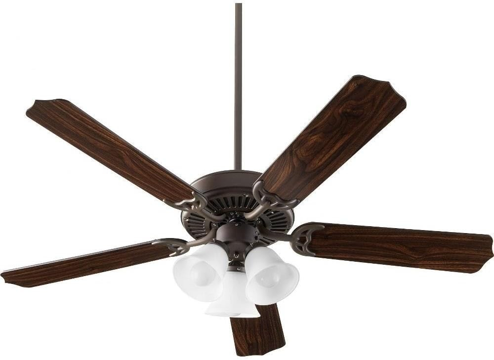 7525-3086-Quorum Lighting-Capri X - Ceiling Fan in Traditional style - 52 inches wide by 19.75 inches high-Oiled Bronze Finish-Oiled Bronze/Walnut