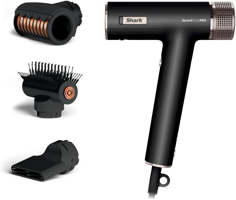 Black High-Velocity Ionic Hair Dryer with Cool Shot