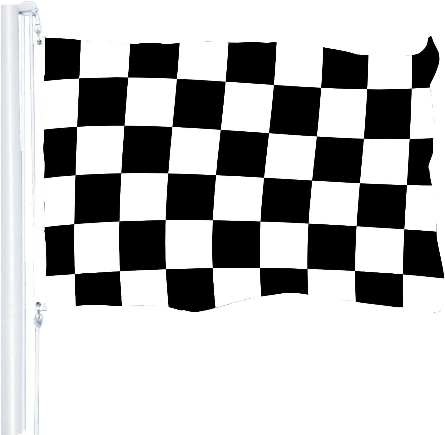 ANLEY 3x5 foot Checkered Flag - Black and White Racing Flags Polyester