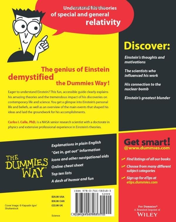 Einstein For Dummies - by  Carlos I Calle (Paperback)