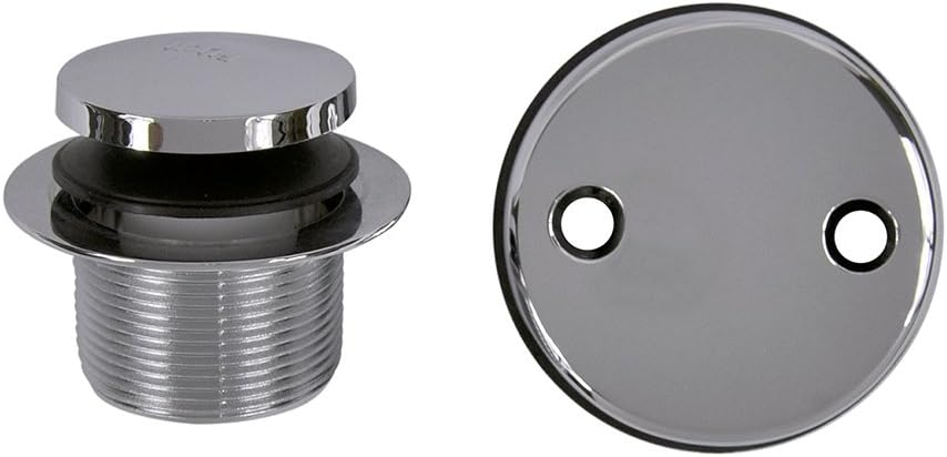 Chrome Plastic Tub and Shower Drain Kit with Touch-Toe Stopper
