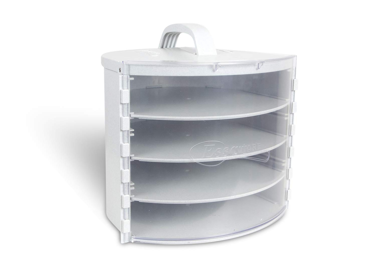 Clear BPA-Free Round Pie and Cake Storage Box with Adjustable Shelves