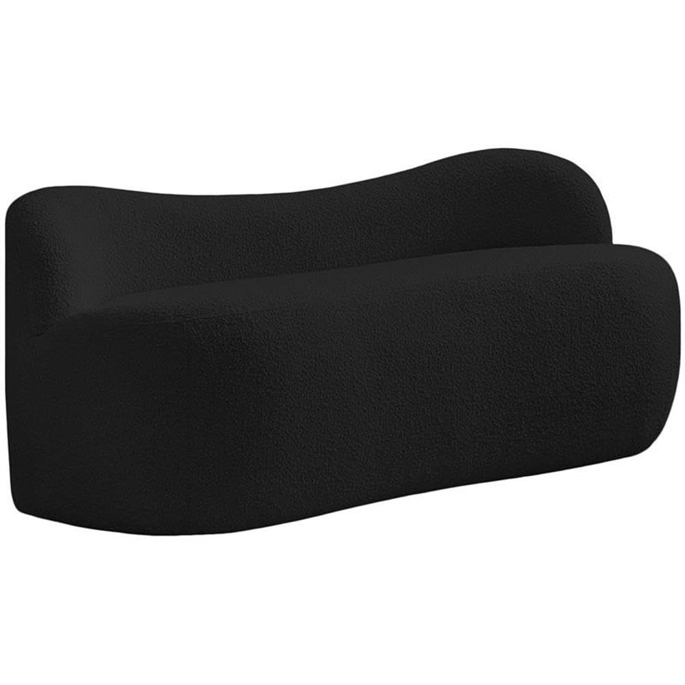 Meridian Furniture Flair Black Boucle Fabric Bench