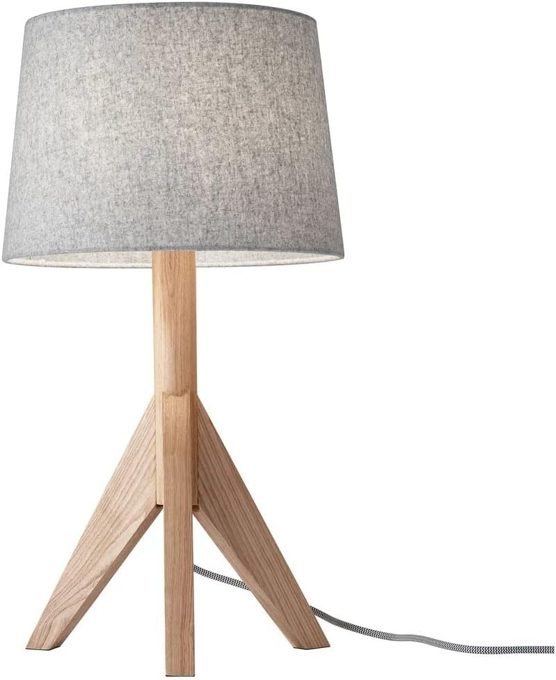 Adesso Eden Floor Lamp, Walnut Rubberwood